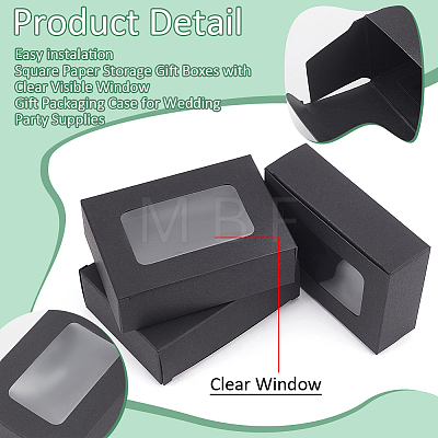 Rectangle Folding Paper Storage Boxes CON-WH0106-01A-03-1