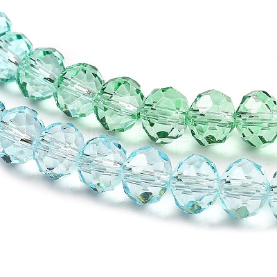 Transparent Painted Glass Beads Strands DGLA-A034-T6mm-A16-1