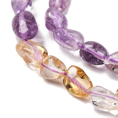 Natural Amethyst & Citrine Beads Strands G-L610-B06-01-1