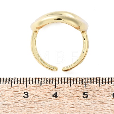 Brass Open Cuff Rings RJEW-Q778-19G-1
