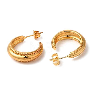 Rack Plating Brass Round Stud Earrings EJEW-R151-02G-1