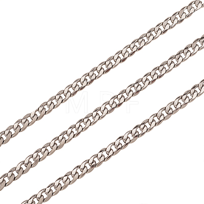 304 Stainless Steel Cuban Link Chains CHS-CJ0001-28P-1