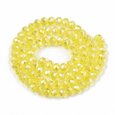 Electroplate Glass Beads Strands EGLA-A034-T8mm-B21-1