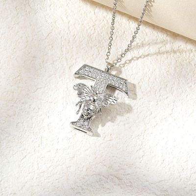 Brass Micro Pave Clear Cubic Zirconia Pendant Necklaces FS-WG7BC7F-13-1