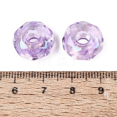 Transparent Acrylic European Beads OACR-E033-25C-1