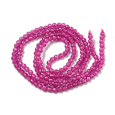 Lab Grown Red Corundum Beads Strands G-L591-A01-01-1-1