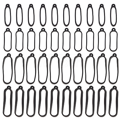 DELORIGIN 40Pcs 4 Style Anti-Lost Silicone Rings Holder SIL-DR0001-03-1