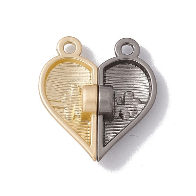 Love Heart Alloy Magnetic Clasps FIND-C013-01B-1
