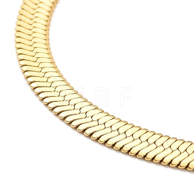 Ion Plating(IP) 304 Stainless Steel Herringbone Chain Necklace for Men Women X-NJEW-E076-04D-G-1