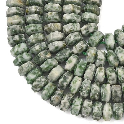 Natural Green Spot Jasper Beads Strands G-L654-I13-01-1