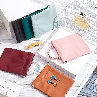 6Pcs 6 Colors PU Leather Earphone Pouches ABAG-NB0001-73A-1