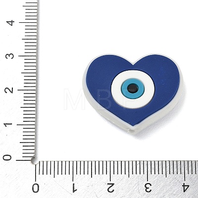 Evil Eye Theme Silicone Beads SL-CBACE28-03E-1