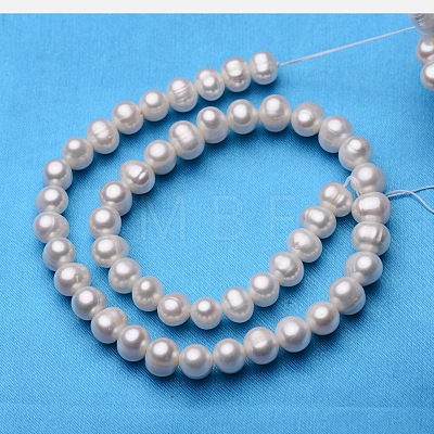 Potato Natural Cultured Freshwater Pearl Beads Strands PEAR-E007-8-9mm-A-01-1