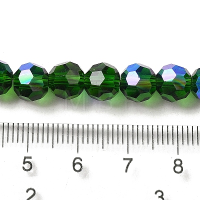 Electroplate Transparent Glass Beads Strands EGLA-A035-T8mm-L10-1