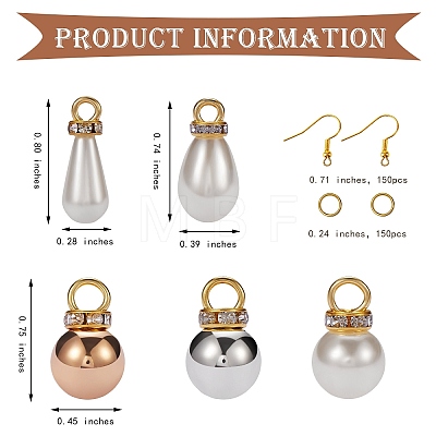 DIY Imitation Pearl Drop Earring Making Kit DIY-SZ0006-71-1