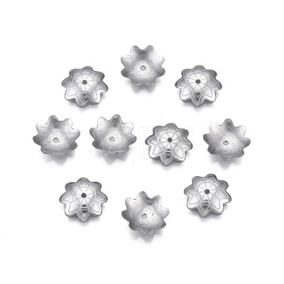 Non-Tarnish 304 Stainless Steel Bead Caps STAS-S057-51B-P-1