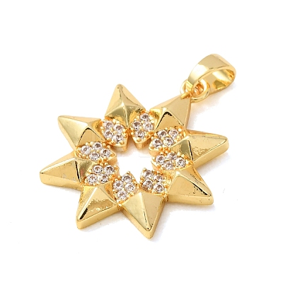 Brass Rhinestone Pendants RB-CBA2C2D-02G-1
