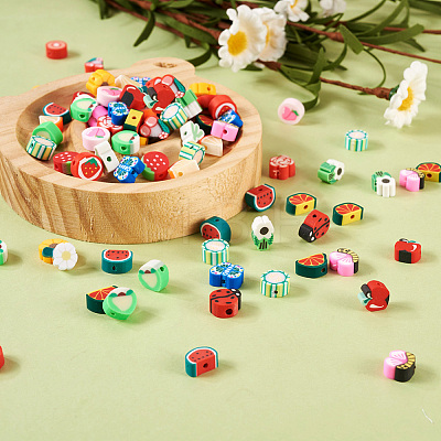  190pcs 19 style Handmade Polymer Clay Bead CLAY-TA0001-21-1