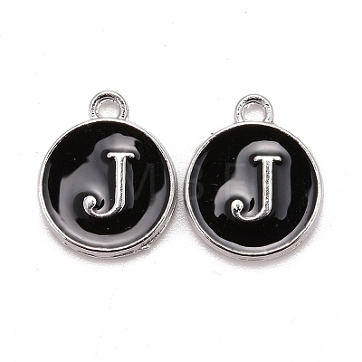 Platinum Plated Alloy Charms LS-ENAM-S118-02J-P-1