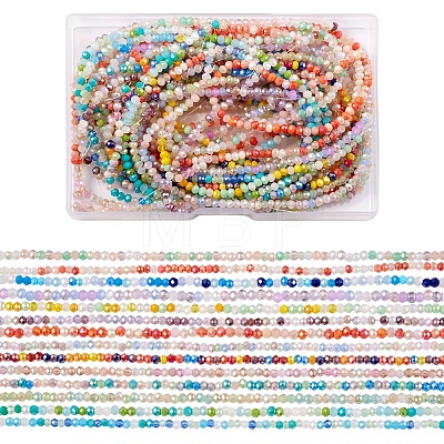 Craftdady 14 Strands 14 Styles Electroplate Glass Beads Strands EGLA-CD0001-08-1