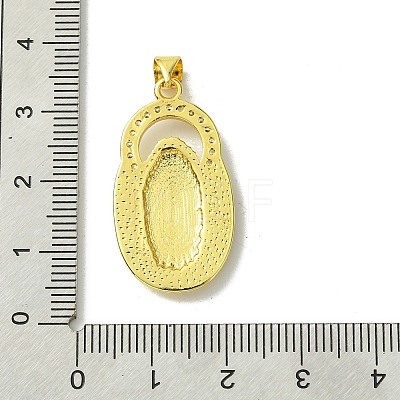Real 18K Gold Plated Brass Micro Pave Cubic Zirconia Pendants KK-H472-18G-1