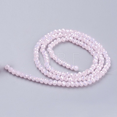 Electroplate Glass Bead Strands X-GLAA-F001-3x2mm-34L-1