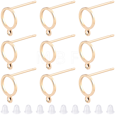 20Pcs Brass Stud Earring Findings KK-BBC0027-87-1