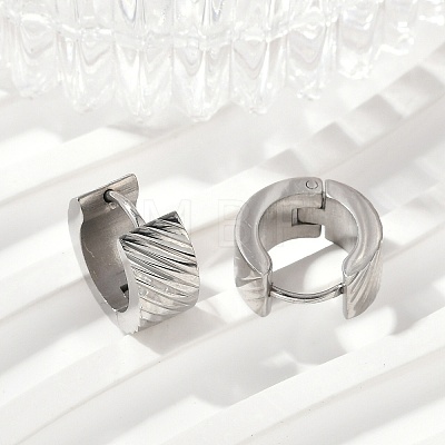 304 Stainless Steel Polishing Effect Hoop Earrings EJEW-M001-30P-1