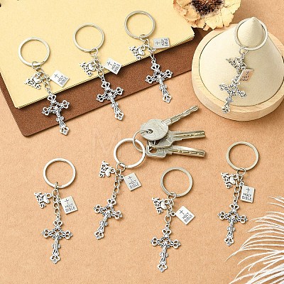 20Pcs Alloy Pendant Keychain KEYC-YW00254-1