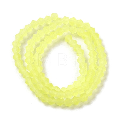 Imitate Austrian Crystal Frosted Glass Beads Strands GLAA-F029-TM3mm-B21-1