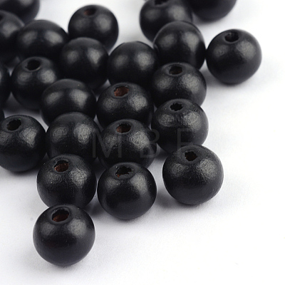 Dyed Natural Wood Beads X-WOOD-S662-9x10mm-06-1