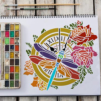 Large Plastic Reusable Drawing Painting Stencils Templates DIY-WH0172-835-1