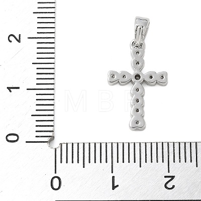 Brass Micro Pave Cubic Zirconia Pendants KK-U056-50P-1