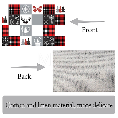 Cotton and Linen Table Runner for Dining Table DJEW-WH0014-002-1