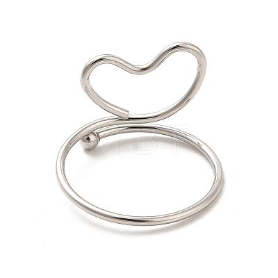 201 Stainless Steel Wrapped Fing Rings for Women STAS-K247-03P-1