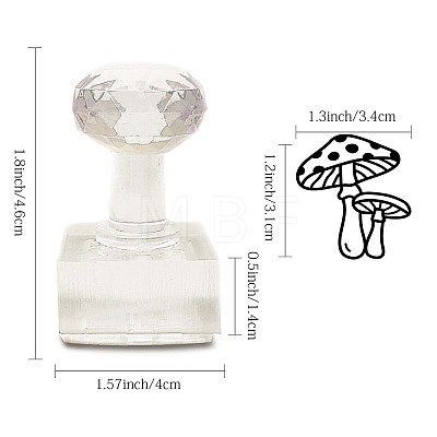 Clear Acrylic Soap Stamps DIY-WH0438-007-1