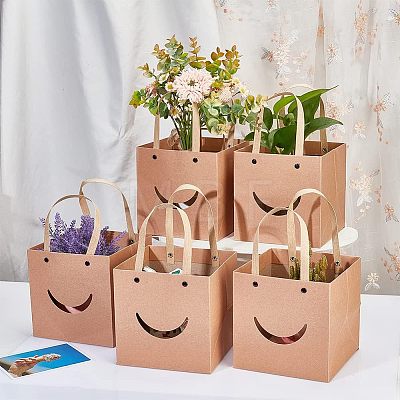 Funny Craft Paper Handbags CARB-WH0018-02A-1