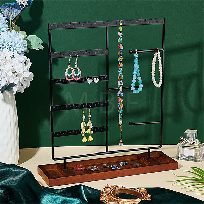 Iron Jewelry Set Display Stands EDIS-WH0029-23-1