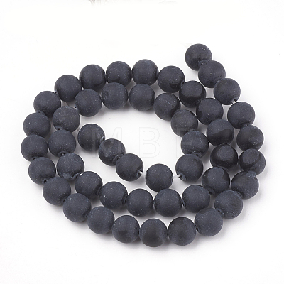 Natural Obsidian Beads Strands X-G-T106-001A-1