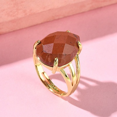 Brass Cuff Open Rings RJEW-D347-04G-1