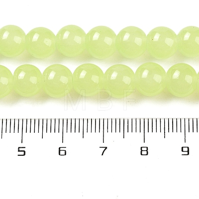 Imitation Jade Glass Beads Strands DGLA-S076-8mm-17-1