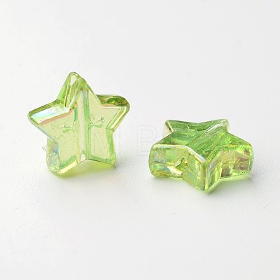 Eco-Friendly Transparent Acrylic Beads X-PL556M-1