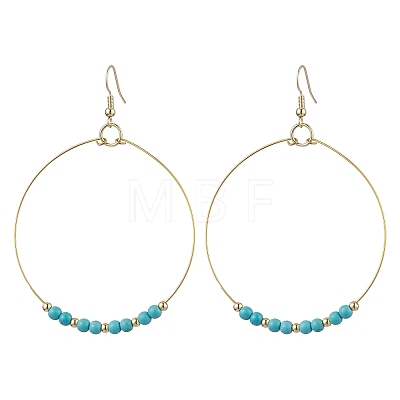 Synthetic Turquoise Dangle Earrings EJEW-JE05809-1