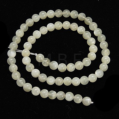 Natural White Moonstone Beads Strands LS-G-D294-6mm-1