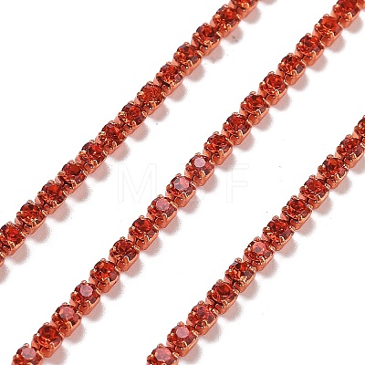 Iron Rhinestone Glass Cup Chain CH-U001-01M-1