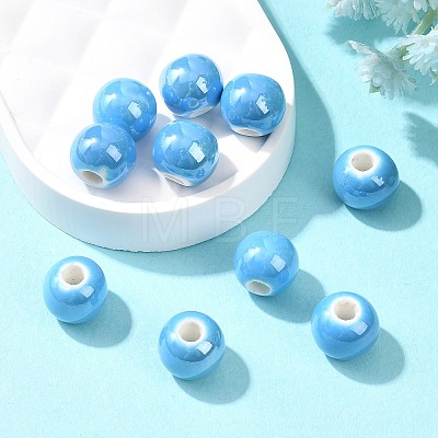 Glazed Porcelain Beads X-PORC-D001-8mm-12-1