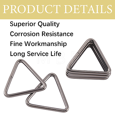 16Pcs Triangle Iron Linking Rings IFIN-CL0001-07B-1
