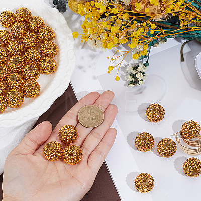 40Pcs AB-Color Resin Rhinestone Beads RESI-PA0001-27-1