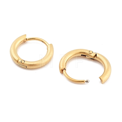 Ion Plating(IP) Frosted 304 Stainless Steel Huggie Hoop Earrings for Women EJEW-C096-32A-G-1