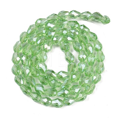 Transparent Electroplate Glass Beads Strands EGLA-N013-T6mm-B13-1